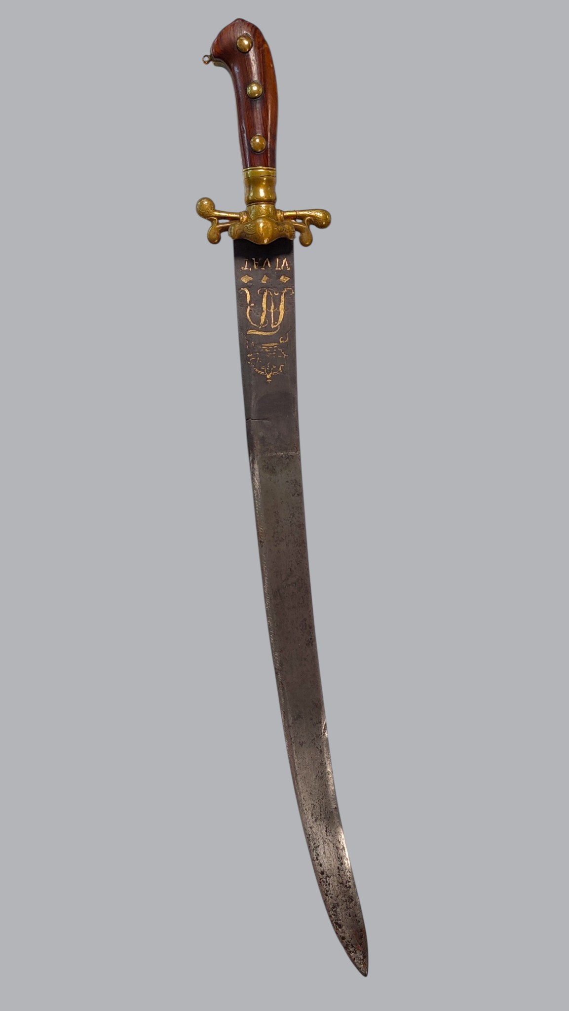 GERMAN 1770s HUNTING SWORD WITH MONOGRAM OF FREDERICK AUGUSTUS I