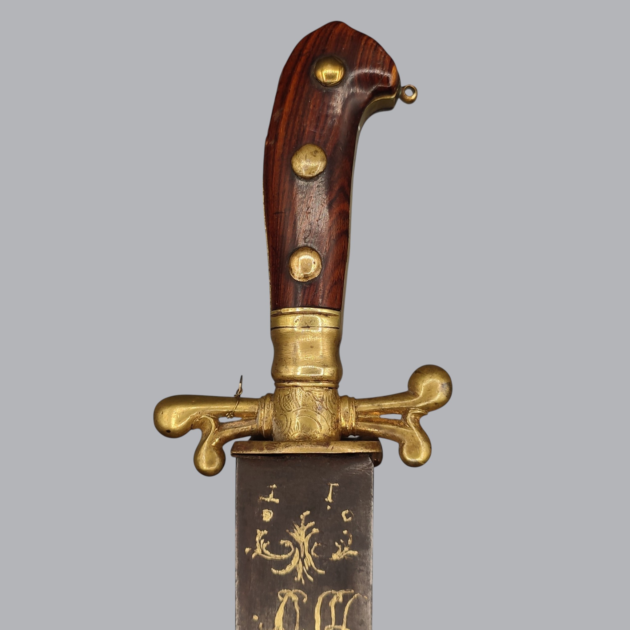 GERMAN 1770s HUNTING SWORD WITH MONOGRAM OF FREDERICK AUGUSTUS I