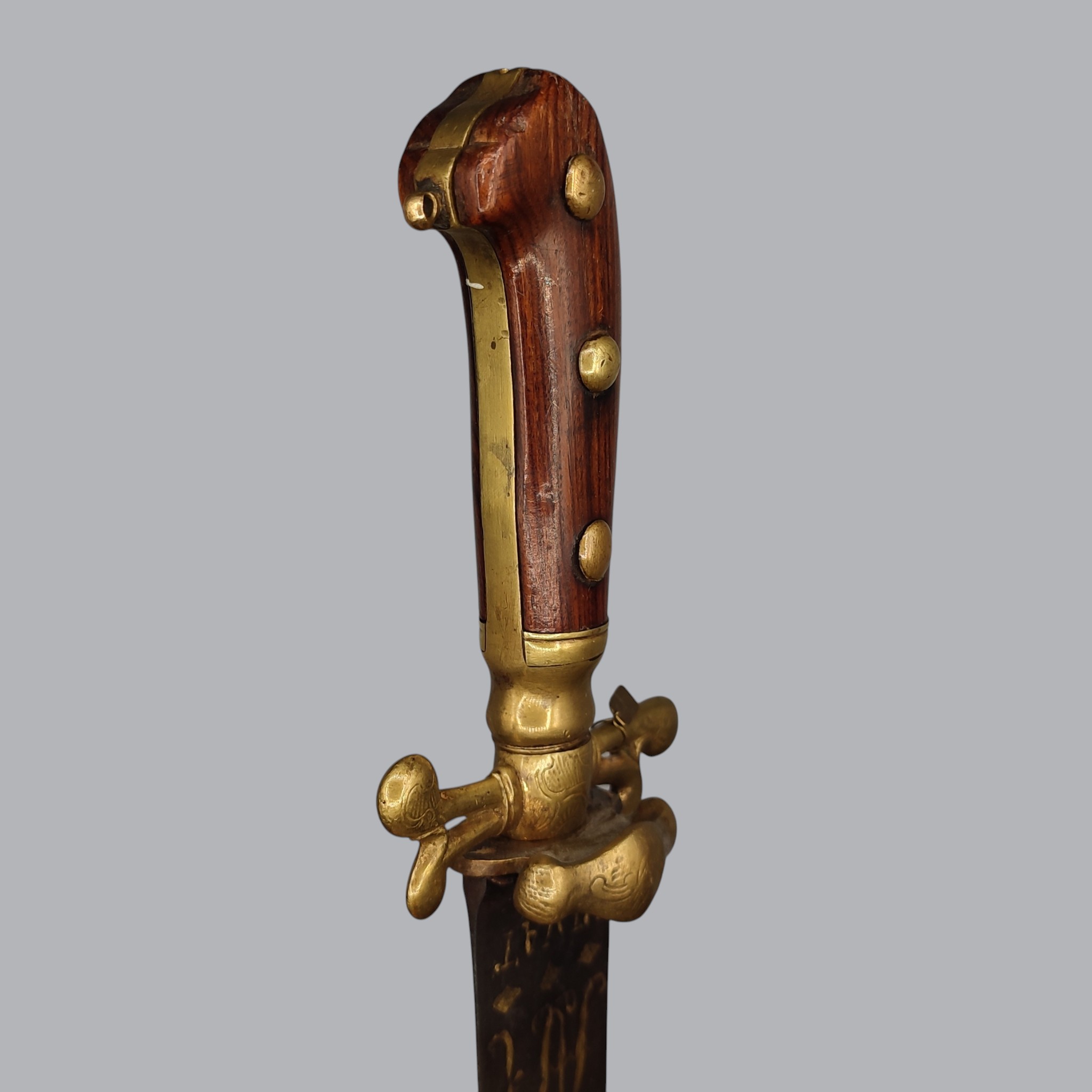 GERMAN 1770s HUNTING SWORD WITH MONOGRAM OF FREDERICK AUGUSTUS I
