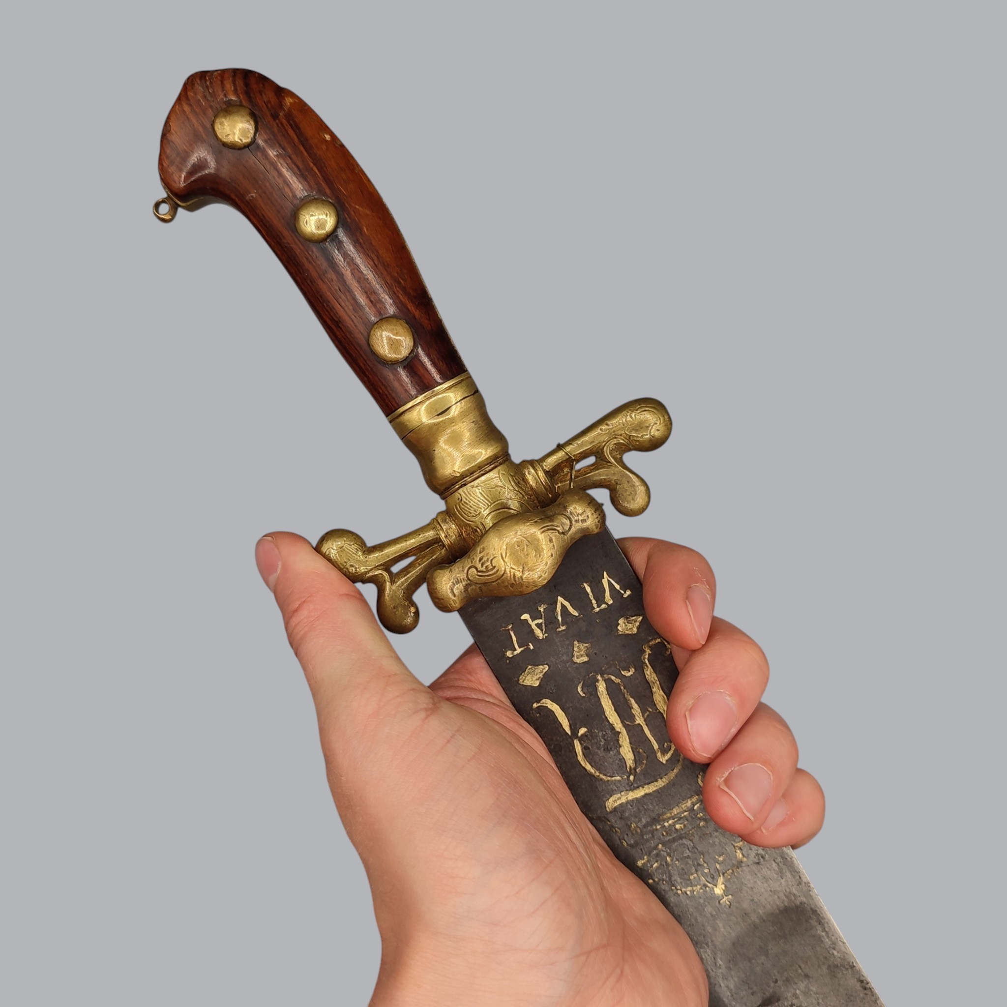 GERMAN 1770s HUNTING SWORD WITH MONOGRAM OF FREDERICK AUGUSTUS I