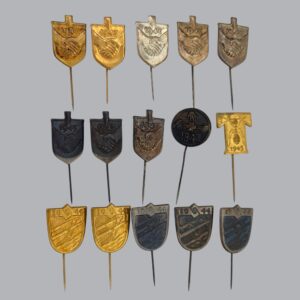 FINNISH WWII SET OF 15 NATIONAL VOLUNTARY WORK BADGES