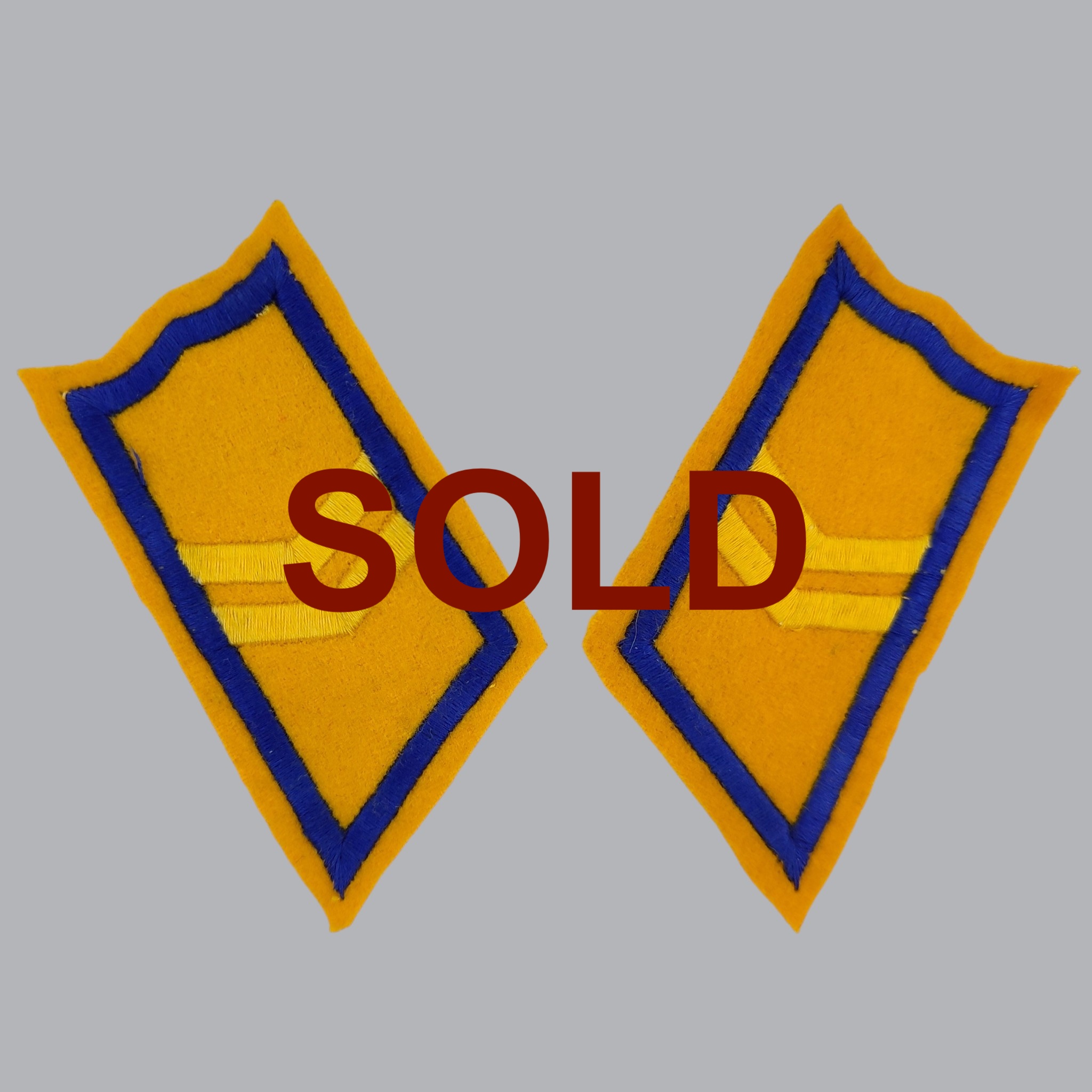 FINNISH M/1936 COLLAR TABS OF A DRAGOON CORPORAL