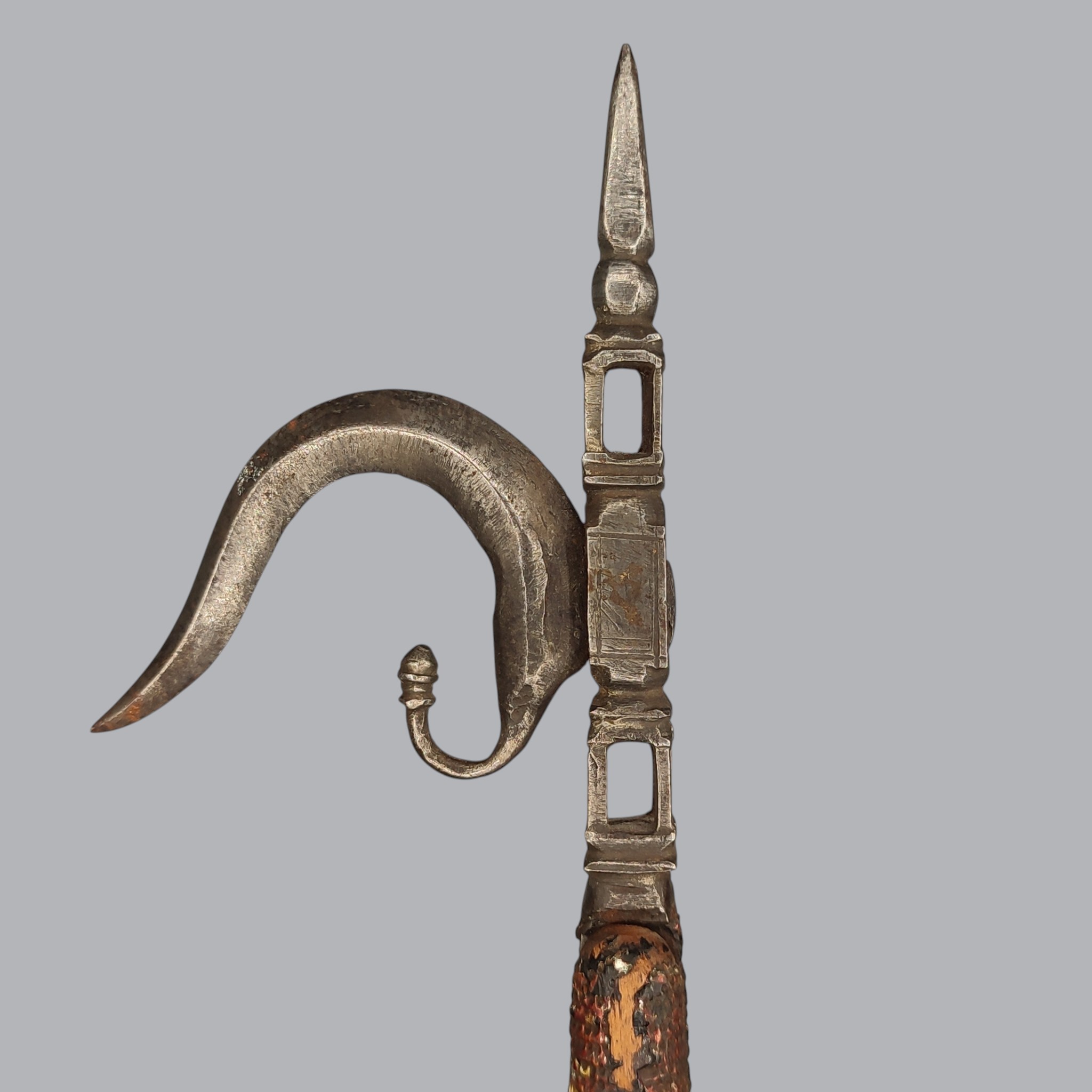 INDIAN ELEPHANT GOAD ANKUS WITH GILDED HANDLE