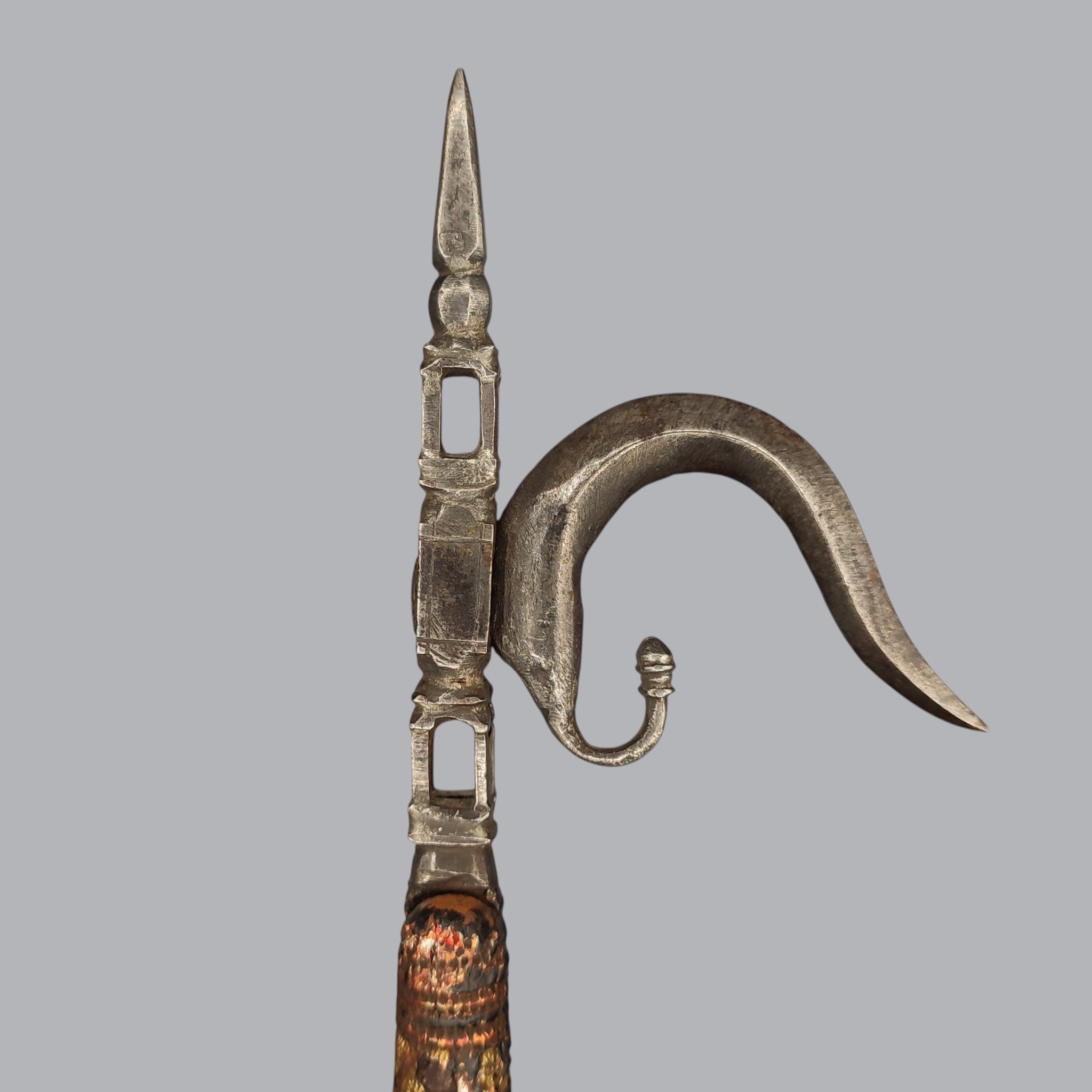 INDIAN ELEPHANT GOAD ANKUS WITH GILDED HANDLE