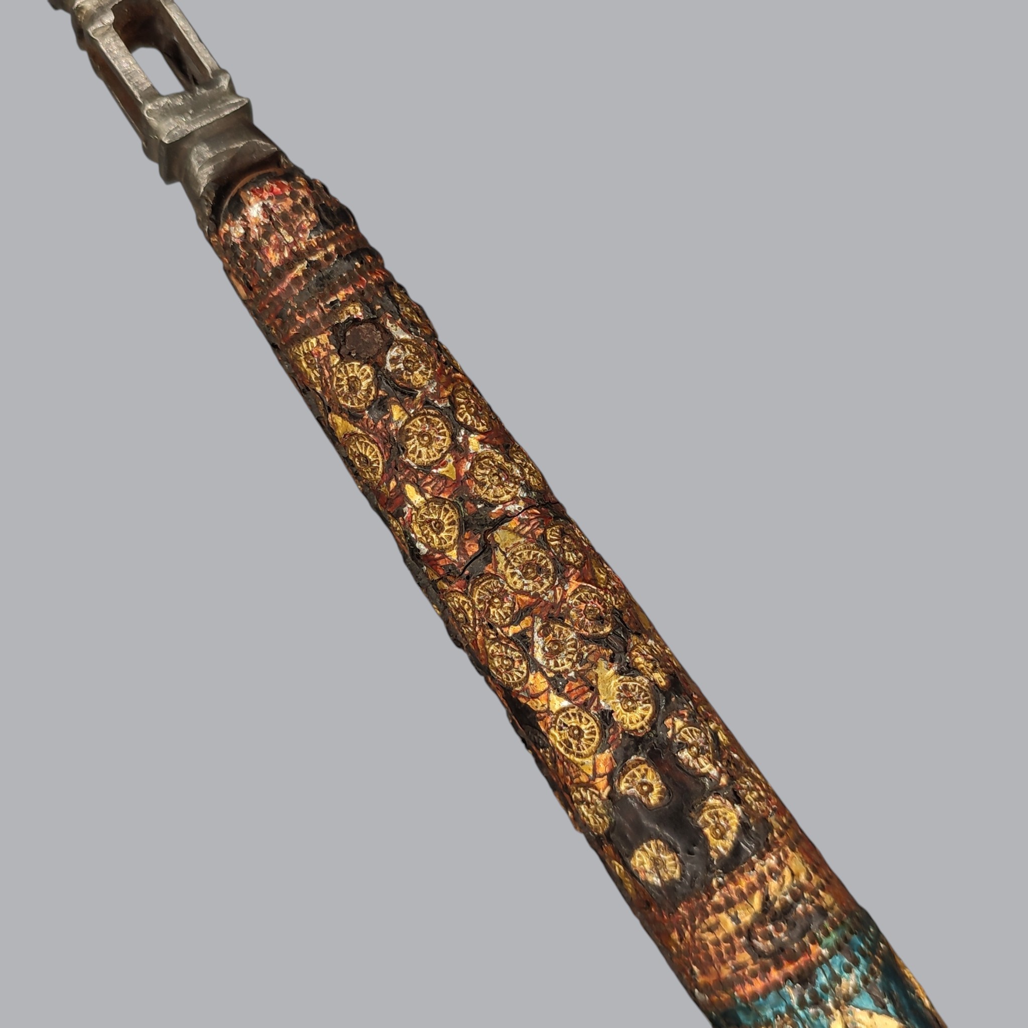 INDIAN ELEPHANT GOAD ANKUS WITH GILDED HANDLE