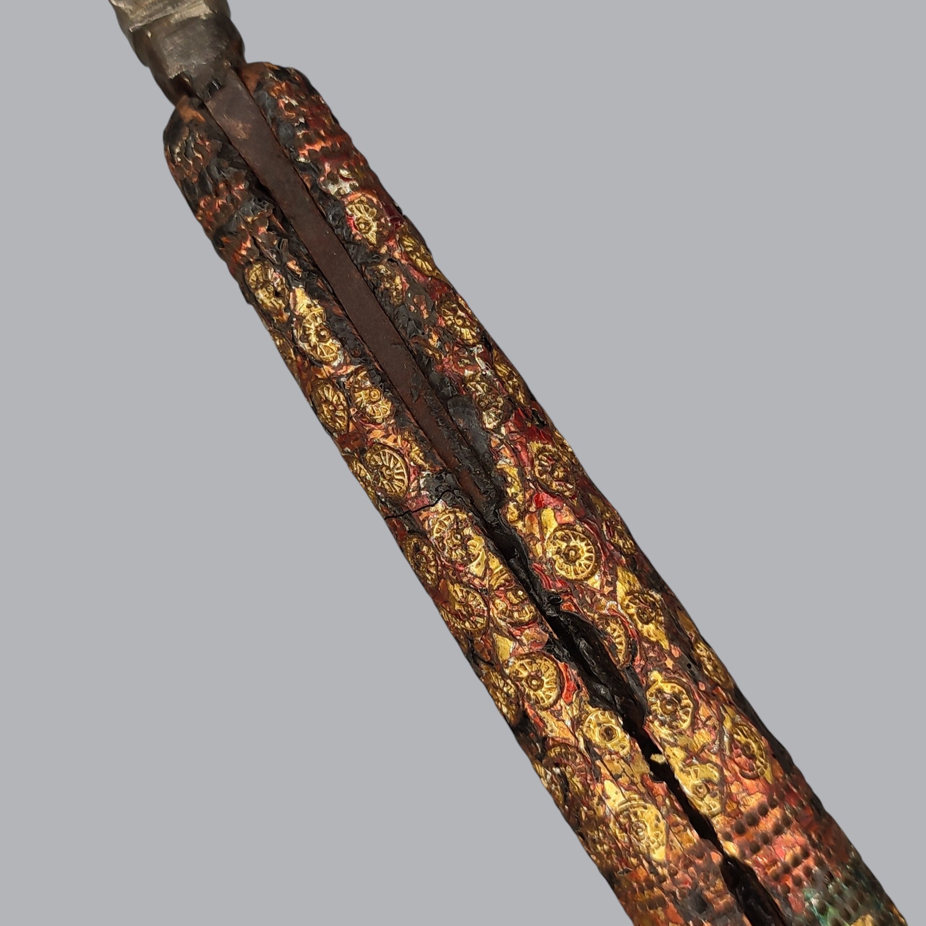 INDIAN ELEPHANT GOAD ANKUS WITH GILDED HANDLE