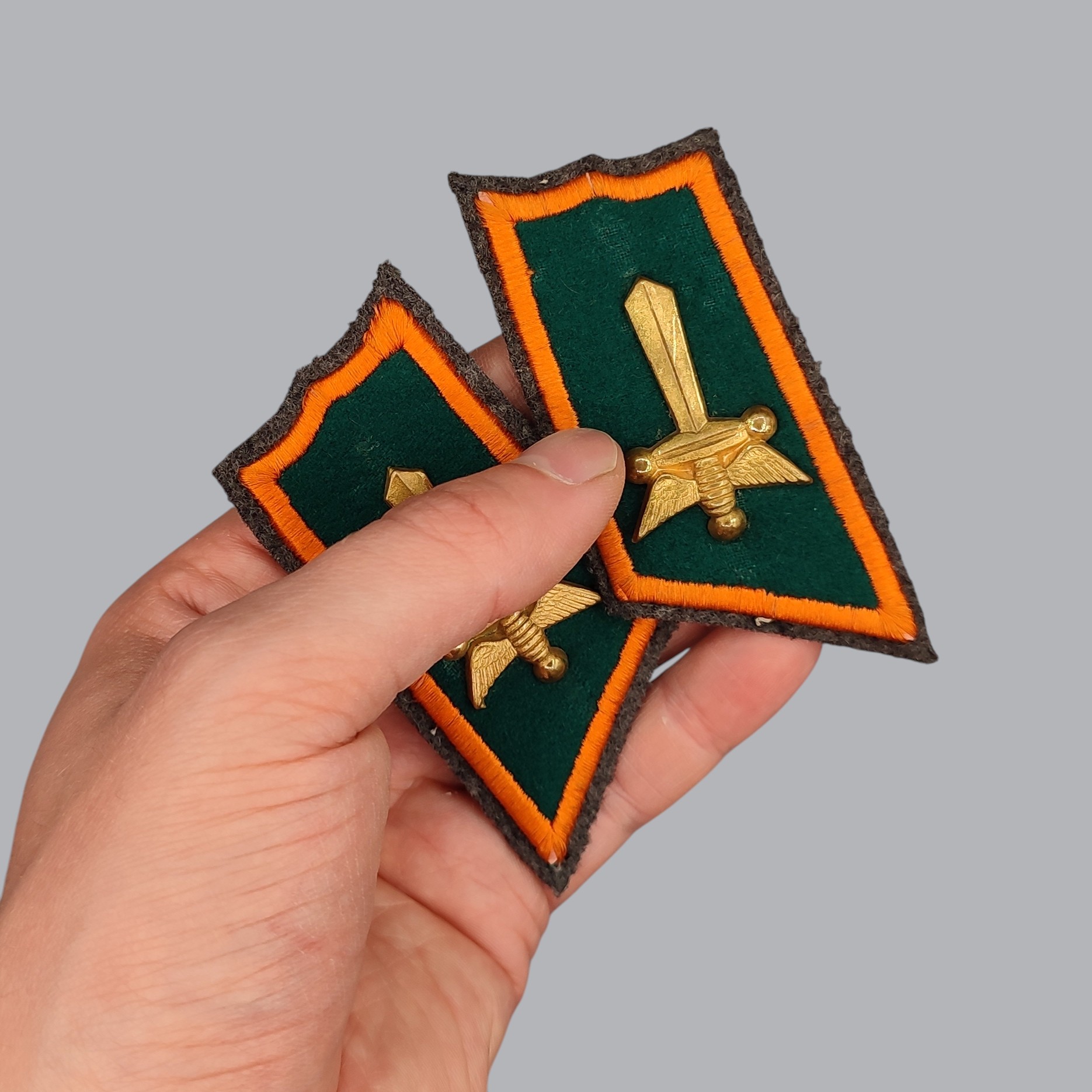 FINNISH M/1936 COLLAR TABS OF A BORDER GUARD CIVIL SERVANT