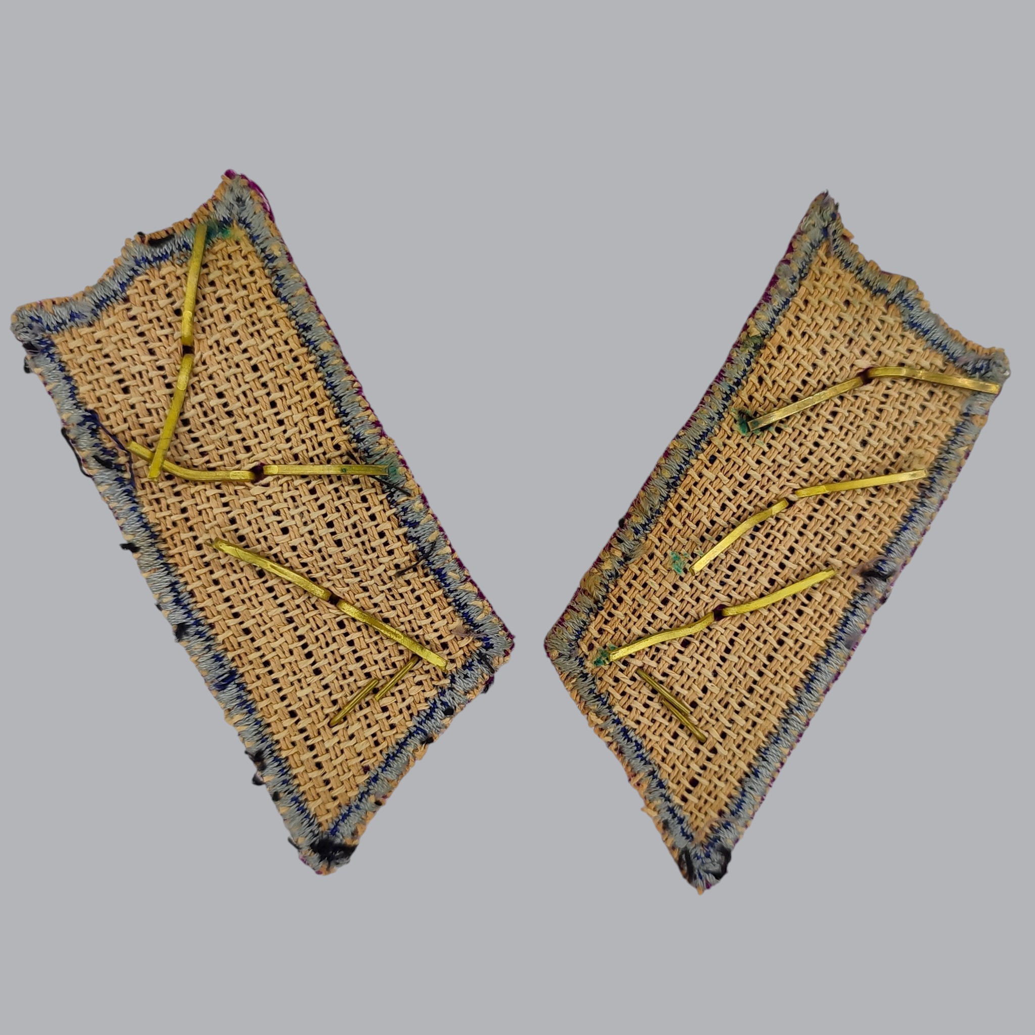 FINNISH M/1936 COLLAR TABS OF A PIONEER ENGINEER CAPTAIN