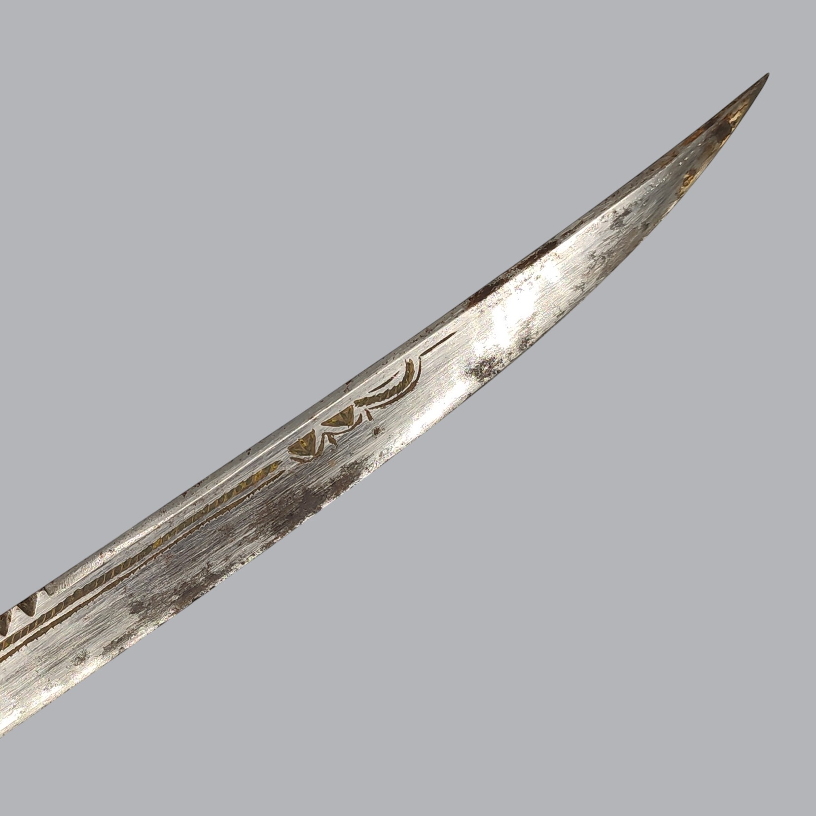 ALGERIAN OTTOMAN FLYSSA KNIFE WITH SILVER SCABBARD