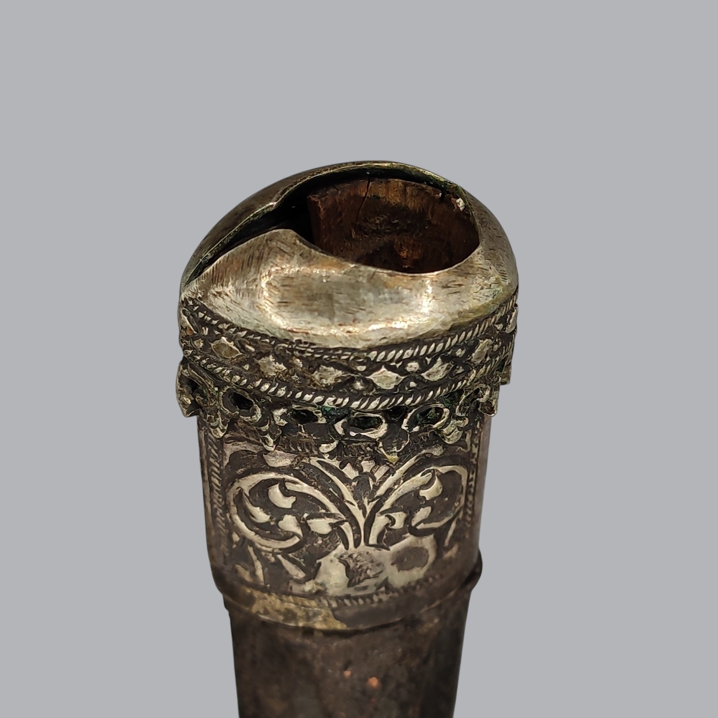 ALGERIAN OTTOMAN FLYSSA KNIFE WITH SILVER SCABBARD