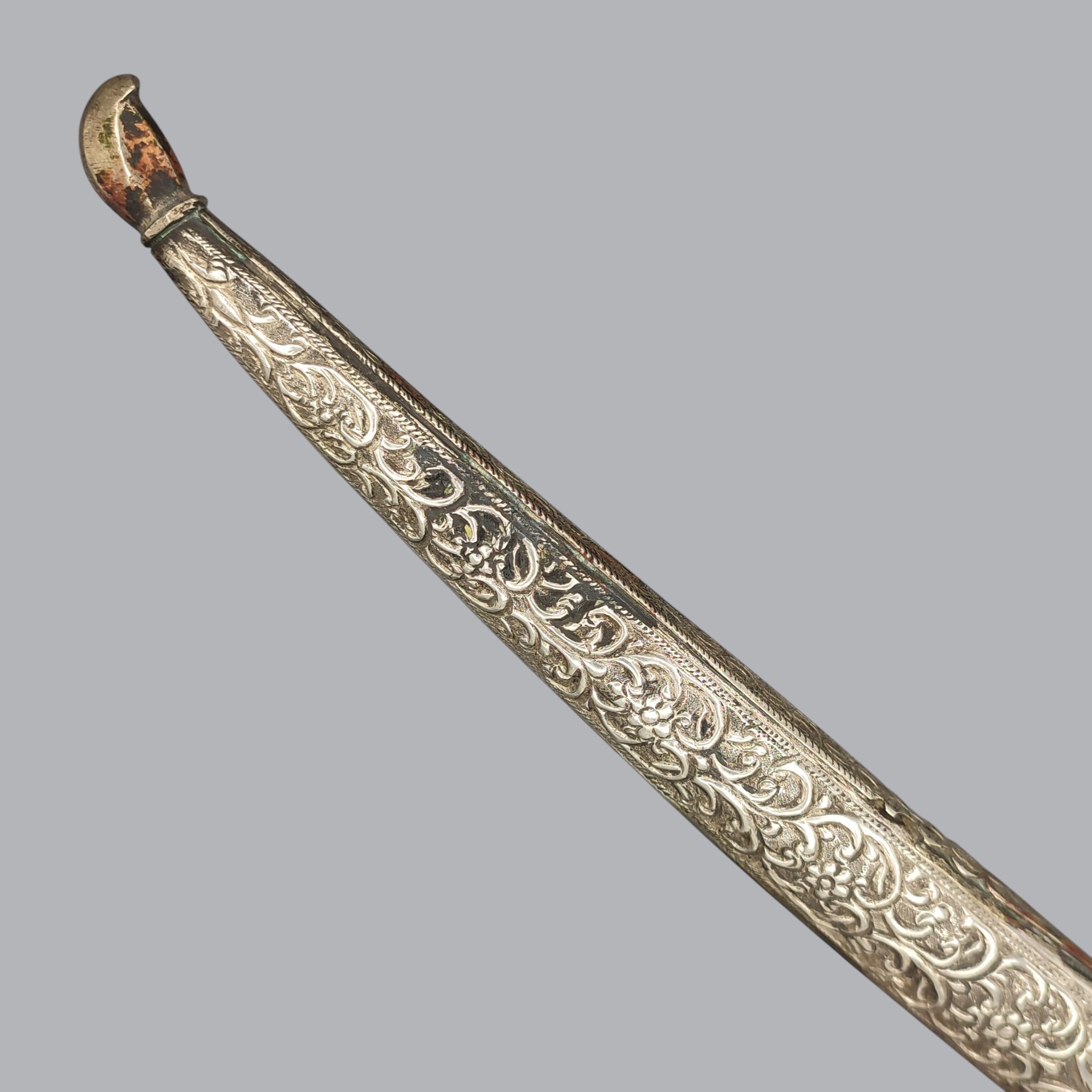 ALGERIAN OTTOMAN FLYSSA KNIFE WITH SILVER SCABBARD