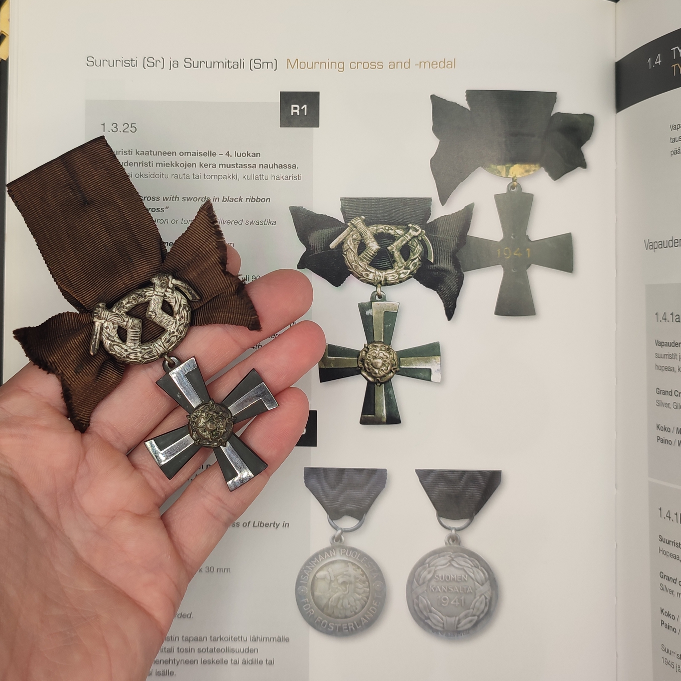 FINNISH WWII CROSS OF LIBERTY 4TH CLASS 1941 MOURNING CROSS