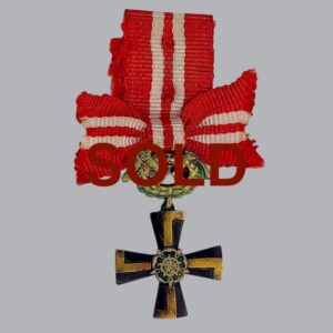 FINNISH WWII MINIATURE CROSS OF LIBERTY 3RD CLASS WITH SWORDS