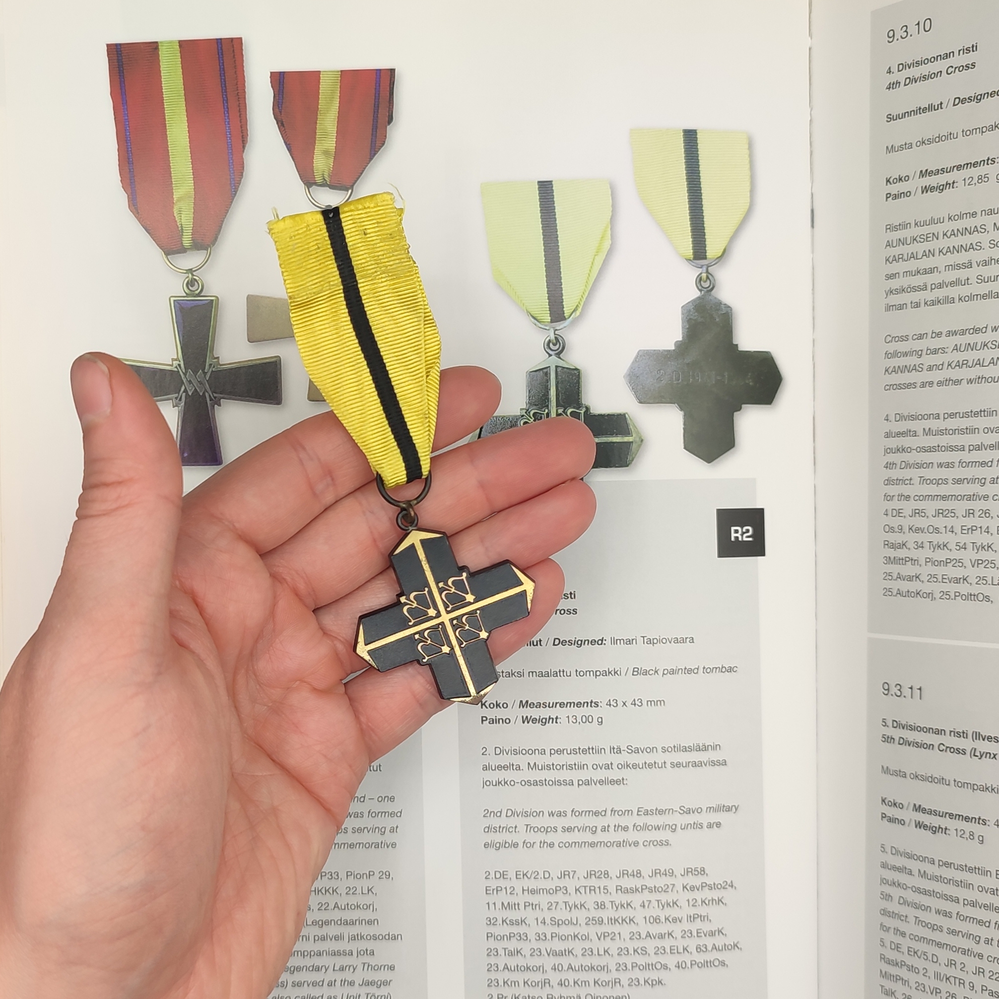 FINNISH WWII COMMEMORATIVE CROSS OF THE 2ND DIVISION