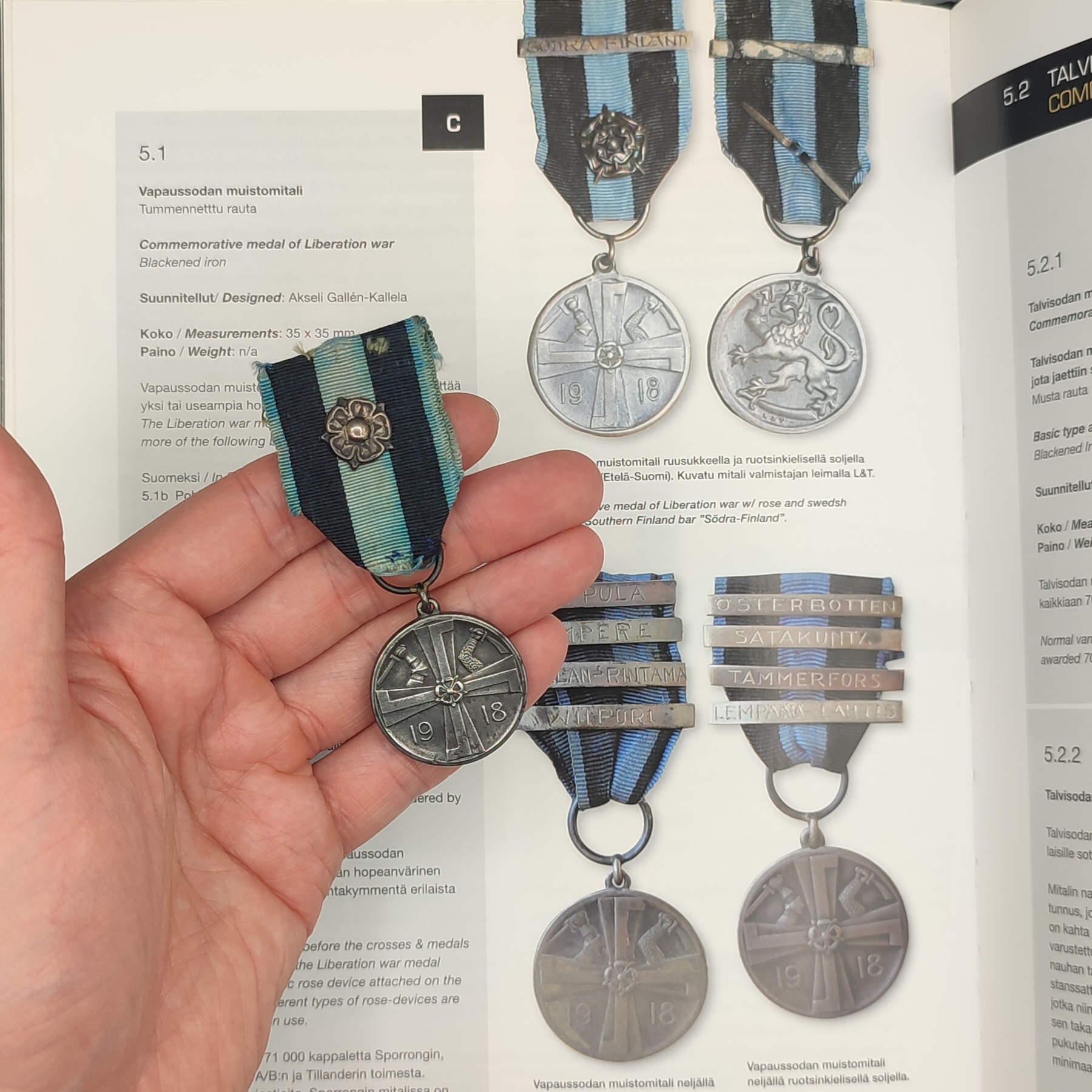 FINNISH WWI COMMEMORATIVE MEDAL OF THE LIBERATION WAR WITH ROSE